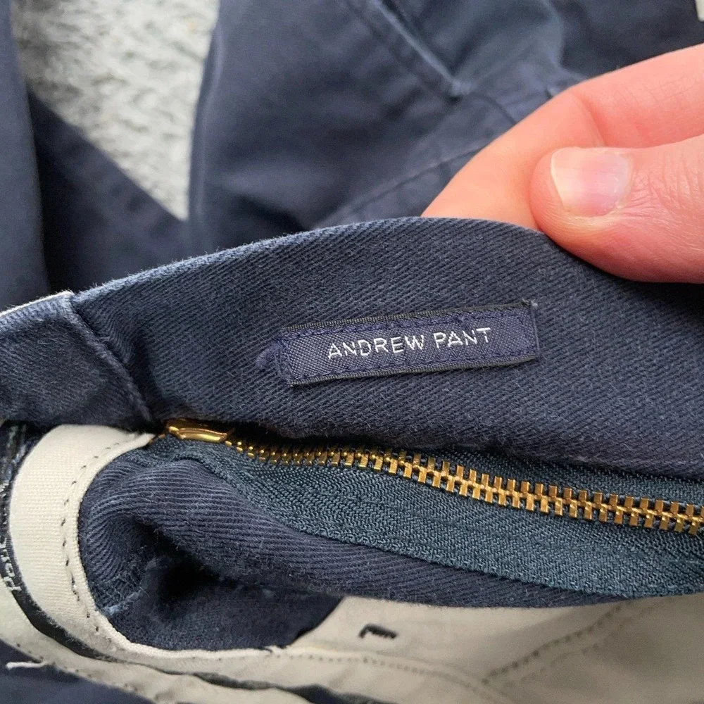 VTG Polo Ralph Lauren Pants Mens 40x30 Fits‎ 38x30 Blue Andrew Pleated Chino USA